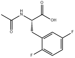 (S)-2-acetaMido-3-(2,5-difluorophenyl)propanoic acid, 1017294-09-5, 结构式