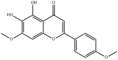 5,6-二羟基-7,4'-二甲氧基黄酮,10176-71-3,结构式