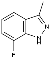 7-氟-3-甲基-1H-吲唑 结构式