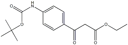 3-(4-BOC-氨基苯基)-4-氧代丙酸乙酯 结构式