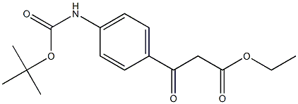 3-(4-TERT-BUTOXYCARBONYLAMINO-PHENYL)-3-OXO-PROPIONIC ACID ETHYL ESTER Structure