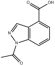 1-ACETYL-1H-INDAZOLE-4-CARBOXYLIC ACID Structure