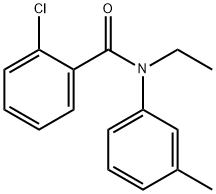 2-クロロ-N-エチル-N-(3-メチルフェニル)ベンズアミド 化学構造式