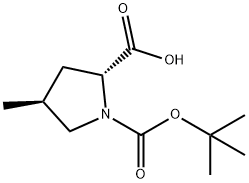 (2R,4S)-1-Boc-4-Methylpyrrolidine-2-carboxylic acid Struktur