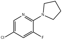 5-クロロ-3-フルオロ-2-(ピロリジン-1-イル)ピリジン 化学構造式