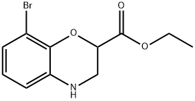 ETHYL 8-BROMO-3,4-DIHYDRO-2H-BENZO[B][1,4]OXAZINE-2-CARBOXYLATE, 1021859-84-6, 结构式