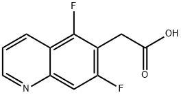 2-(5,7-二氟喹啉-6-基)乙酸,1022091-46-8,结构式