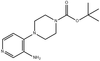 1-BOC-4-(3-氨基-4-吡啶基)哌嗪 结构式