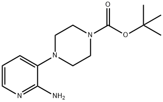 1-Piperazinecarboxylic acid, 4-(2-aMino-3-pyridinyl)-, 1,1-diMethylethyl ester 化学構造式