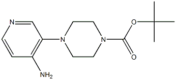 1-Piperazinecarboxylic acid, 4-(4-aMino-3-pyridinyl)-, 1,1-diMethylethyl ester Structure