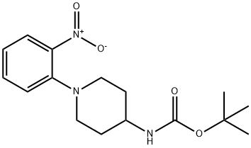 [1-(2-硝基-苯基)-哌啶-4-基]氨基甲酸叔丁酯, 1023594-62-8, 结构式