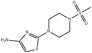 2-(4-(甲基磺酰基)哌嗪-1-基)噻唑-4-胺 结构式