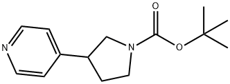1-Pyrrolidinecarboxylic acid, 3-(4-pyridinyl)-, 1,1-diMethylethyl ester Struktur