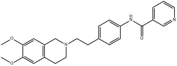 N-(4-(2-(6,7-diMethoxy-3,4-dihydroisoquinolin-2(1H)-yl)ethyl)phenyl)nicotinaMide 化学構造式