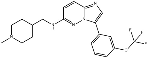 3-[3-(トリフルオロメチルオキシ)フェニル]-6-[1-メチルピペラジン-4-イルメチルアミノ]イミダゾ[1,2-b]ピリダジン
