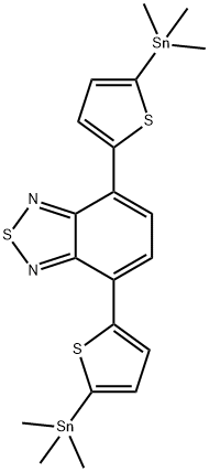 4,7-二(5-三甲基锡噻吩基-2-)-2,1,3-苯并噻二唑, 1025451-57-3, 结构式