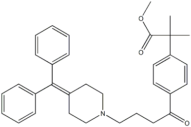 2-(4-(4-(4-(DiphenylMethylene)piperidin-1-yl)butanoyl)phenyl)-2-Methylpropanoic Acid Methyl Ester Structure