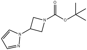 tert-Butyl 3-(1H-pyrazol-1-yl)azetidine-1-carboxylate Struktur