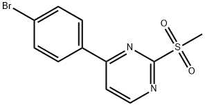4-(4-ブロモフェニル)-2-(メチルスルホニル)ピリミジン 化学構造式
