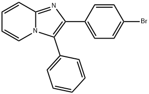 2-(4-ブロモフェニル)-3-フェニルイミダゾ[1,2-a]ピリジン 化学構造式