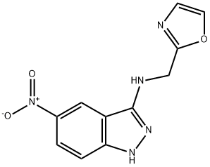 5-Nitro-N-(oxazol-2-ylMethyl)-1H-indazol-3-aMine Struktur