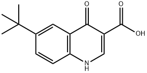 6-tert-Butyl-4-oxo-1,4-dihydro-quinoline-3-carboxylic acid Struktur