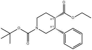 顺式-N-BOC-3-苯基哌啶-4-甲酸乙酯, 1027710-05-9, 结构式