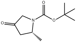 (R)-2-甲基-4-氧代-1-吡咯烷羧酸叔丁酯, 1027775-28-5, 结构式
