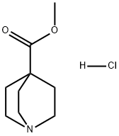 1-Azabicyclo[2.2.2]octane-4-carboxylic acid, methyl ester, hydrochloride (1:1) Struktur