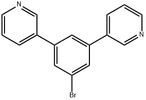 3,3′-(5-ブロモ-1,3-フェニレン)ビス(ピリジン) 化学構造式