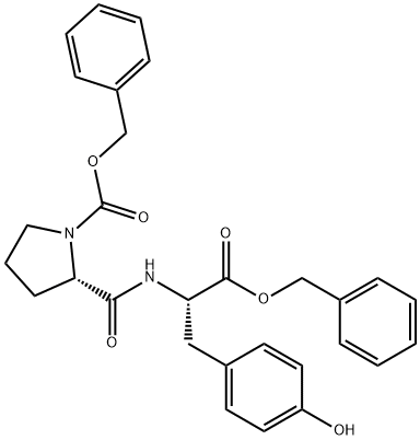 CARBOBENZYLOXY-L-PROLYL-L-TYROSINE BENZYL ESTER Structure