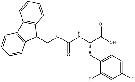 FMOC-L-2,4-二氟苯丙酸, 1032337-49-7, 结构式