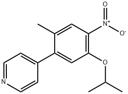 4-(5-イソプロポキシ-2-メチル-4-ニトロフェニル)ピリジン 化学構造式
