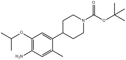 N-BOC-4-(4-氨基-5-异丙氧基-2-甲基苯基)哌啶, 1032903-63-1, 结构式