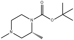 1-Piperazinecarboxylic acid, 2,4-diMethyl-, 1,1-diMethylethyl ester, (2R)- Structure