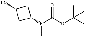 (顺式-3-羟基环丁基)(甲基)氨基甲酸叔丁酯, 1033718-10-3, 结构式