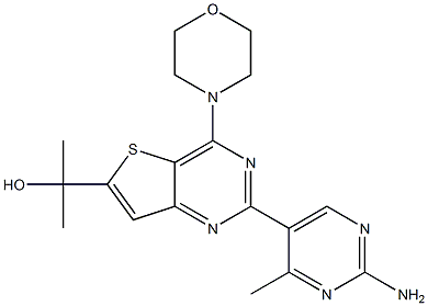 1033739-92-2 2-(2-氨基-4-甲基-5-嘧啶基)-ALPHA,ALPHA-二甲基-4-(4-吗啉基)噻吩并[3,2-D]嘧啶-6-甲醇