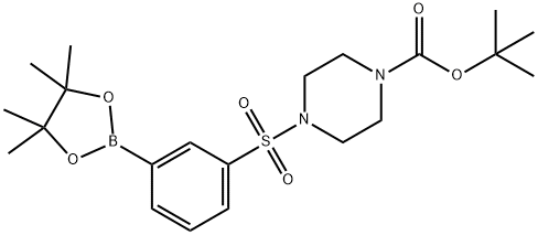 3-(4-叔丁氧羰-哌嗪-1-基磺酰基)苯基硼酸频哪醇酯, 1033743-83-7, 结构式
