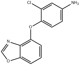 BenzenaMine, 4-(4-benzoxazolyloxy)-3-chloro- Struktur