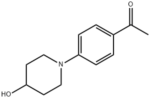 1-[4-(4-羟基哌啶-1-基)苯基]乙-1-酮 结构式