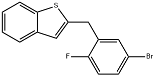 Benzo[b]thiophene, 2-[(5-broMo-2-fluorophenyl)Methyl]- Struktur