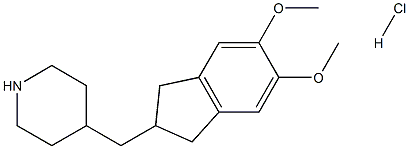 4-[(2,3-二氢-5,6-二甲氧基-1H-茚-2-基)甲基]哌啶盐酸盐, 1034439-43-4, 结构式