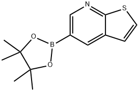 5-(4,4,5,5-四甲基-1,3,2-二氧杂环戊硼烷-2-基)噻吩并[2,3-B]吡啶,1034579-02-6,结构式