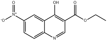 4-Hydroxy-6-nitro-quinoline-3-carboxylic acid ethyl ester Struktur