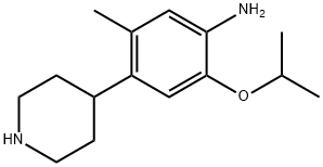 2-异丙氧基-5-甲基-4-哌啶-苯胺, 1035230-24-0, 结构式
