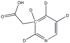 3-Pyridine-d4-acetic Acid 化学構造式