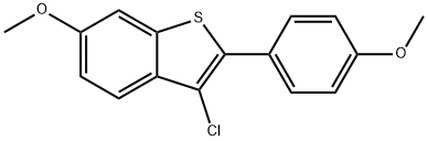 3-Chloro-6-Methoxy-2-(4-Methoxyphenyl)benzo[b]thiophene Structure