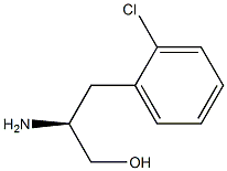 (2S)-2-アミノ-3-(2-クロロフェニル)プロパン-1-オール 化学構造式