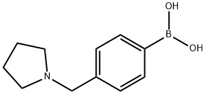 [4-(ピロリジン-1-イルメチル)フェニル]ボロン酸塩酸塩 化学構造式