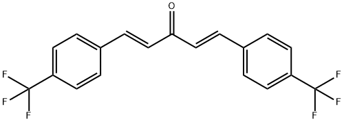 trans,trans-1,5-ビス[4-(トリフルオロメチル)フェニル]-1,4-ペンタジエン-3-オン 化学構造式